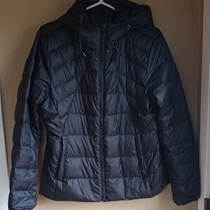 Quince Black Puffer Jacket with Hood